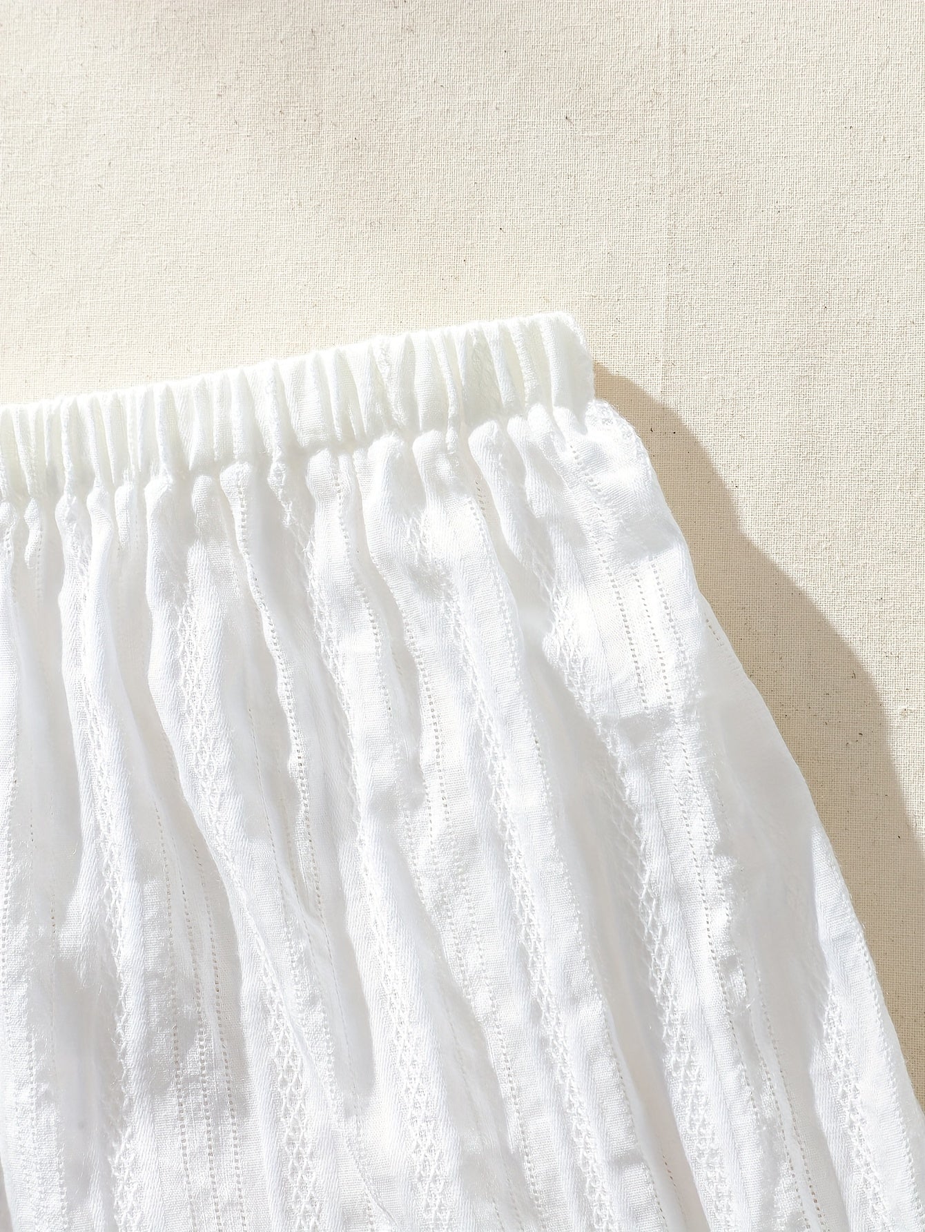 Bohemian White Cotton Shorts, Cute Lace Trim Shorts