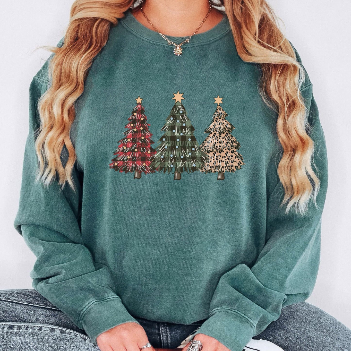 Christmas Tree Sweatshirt, Women Christmas Shirts,  Christmas Crewneck, Holiday Sweatshirt, Xmas Women Gift, Classic Christmas Sweatshirt