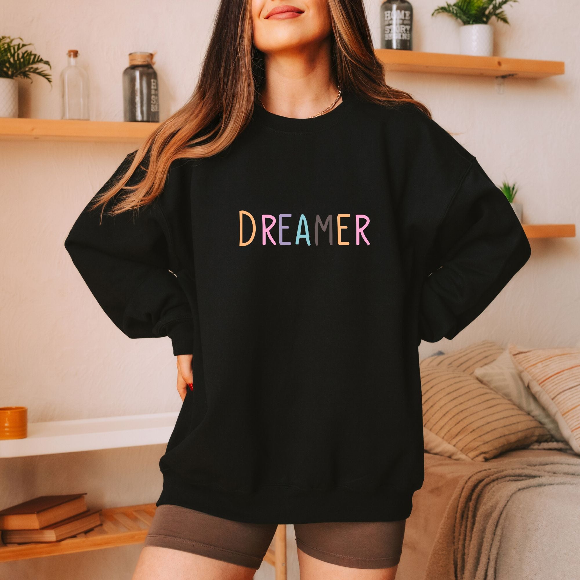 Dreamer Fall season Shirt, Day Dreamer Crewneck Sweatshirt Pullover , Women's Crewnecks