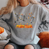 Halloween Sweatshirt, Dancing Skeleton Sweater, Skeleton Halloween Shirt, Pumpkin Halloween Sweatshirt, Fall Sweatshirt, 2023 Halloween