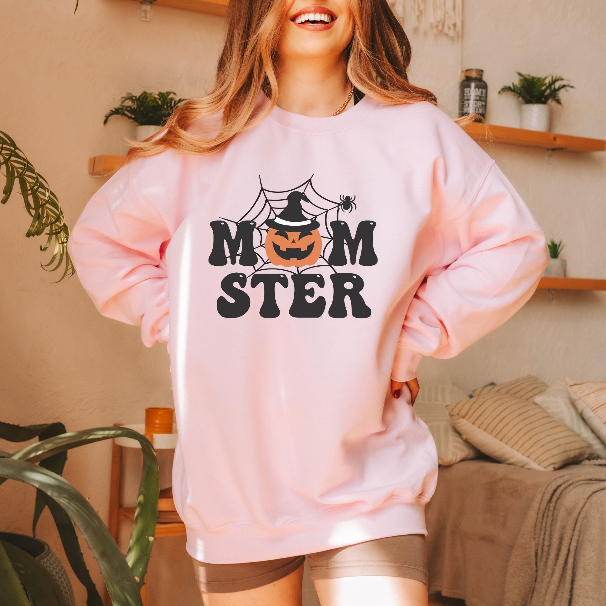 Momster Halloween Sweatshirt, Halloween Sweater, Halloween Shirts for Women, Halloween Crewneck