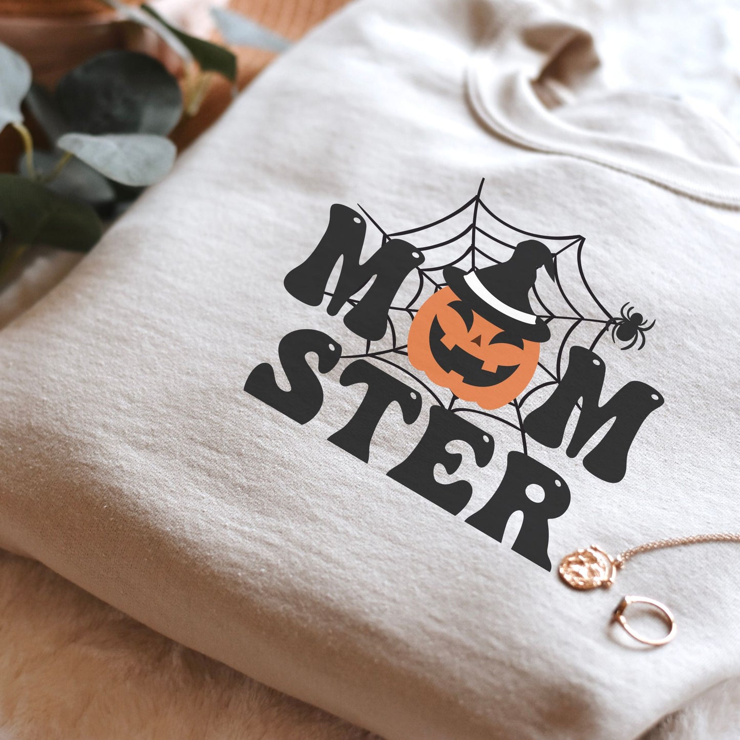 Momster Halloween Sweatshirt, Halloween Sweater, Halloween Shirts for Women, Halloween Crewneck