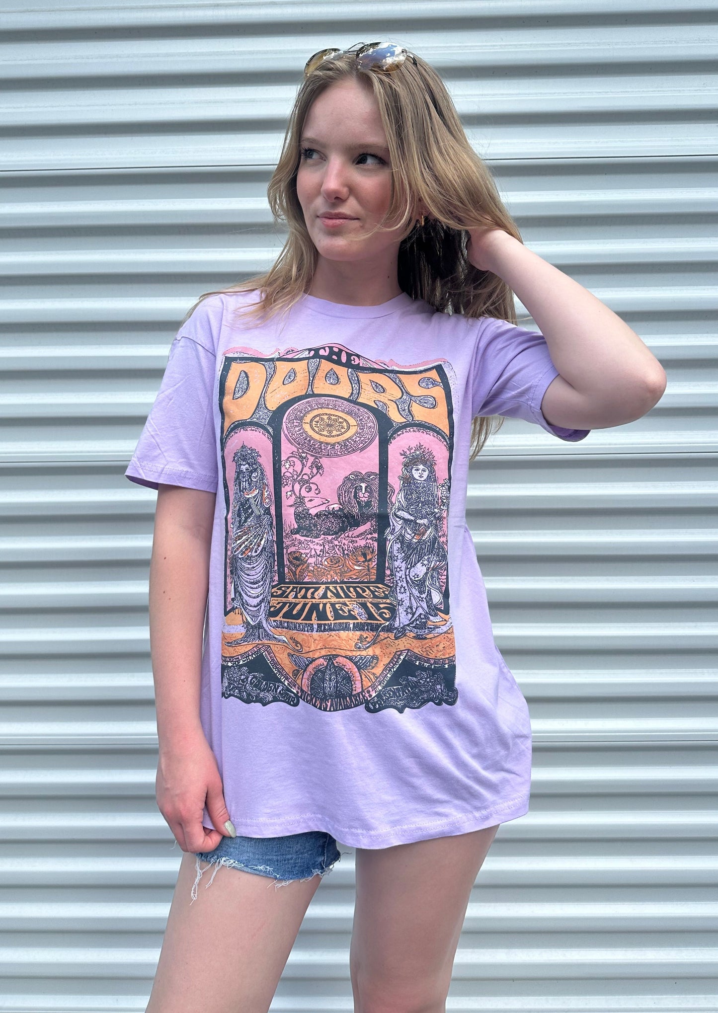 Vintage Tour Oversize Cotton Rock and Roll Tee Shirt