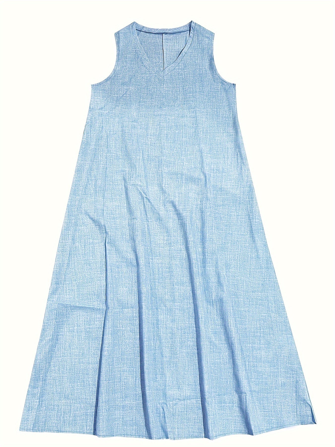 Casual Sleeveless Linen Dress - Bohemian Long Maxi Dress - Casual Summer Dress