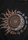 Graphic Tees, Live By The Sun Love By The Moon , Spring and Summer Graphic Tshirt