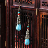 Handmade Turquoise Art Deco Earrings