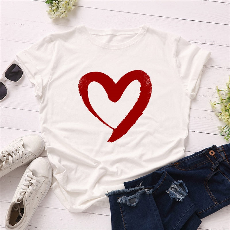 Here is My Heart Cotton T-shirt