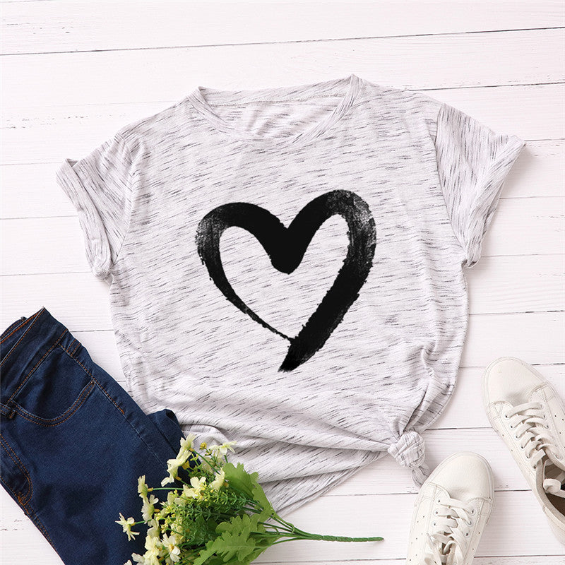 Here is My Heart Cotton T-shirt