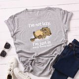 100% I am not Lazy Cotton Tee