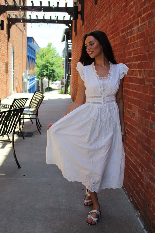 All Cotton Bohemian Crochet Short Sleeve White Maxi Dress; Crochet dress; White Boho Dress ; White Bohemian Dress; White Cotton Dress