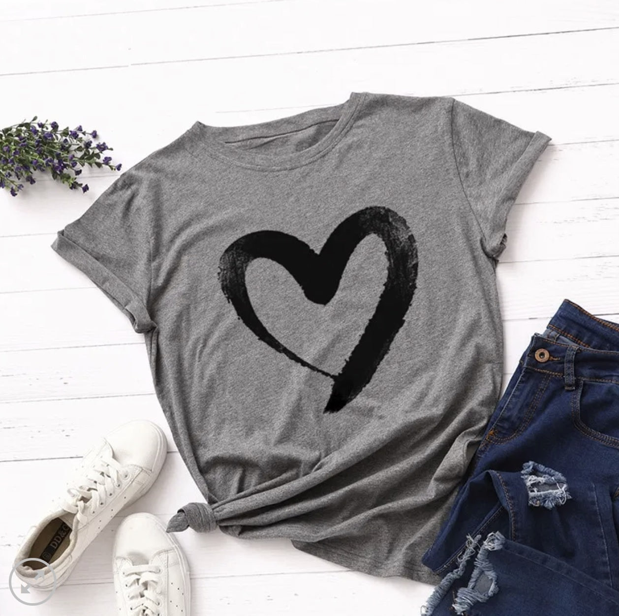 Here is My Heart Cotton T-shirt