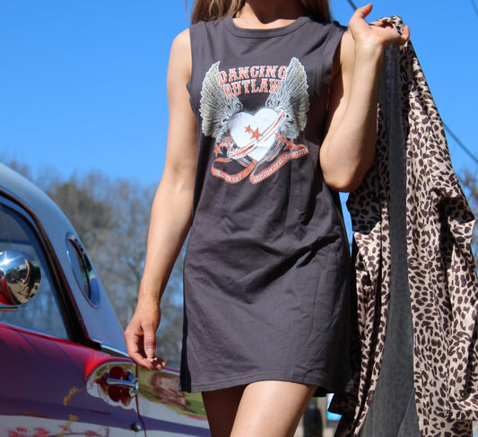 Outlaw Rock and Roll T-Shirt Dress