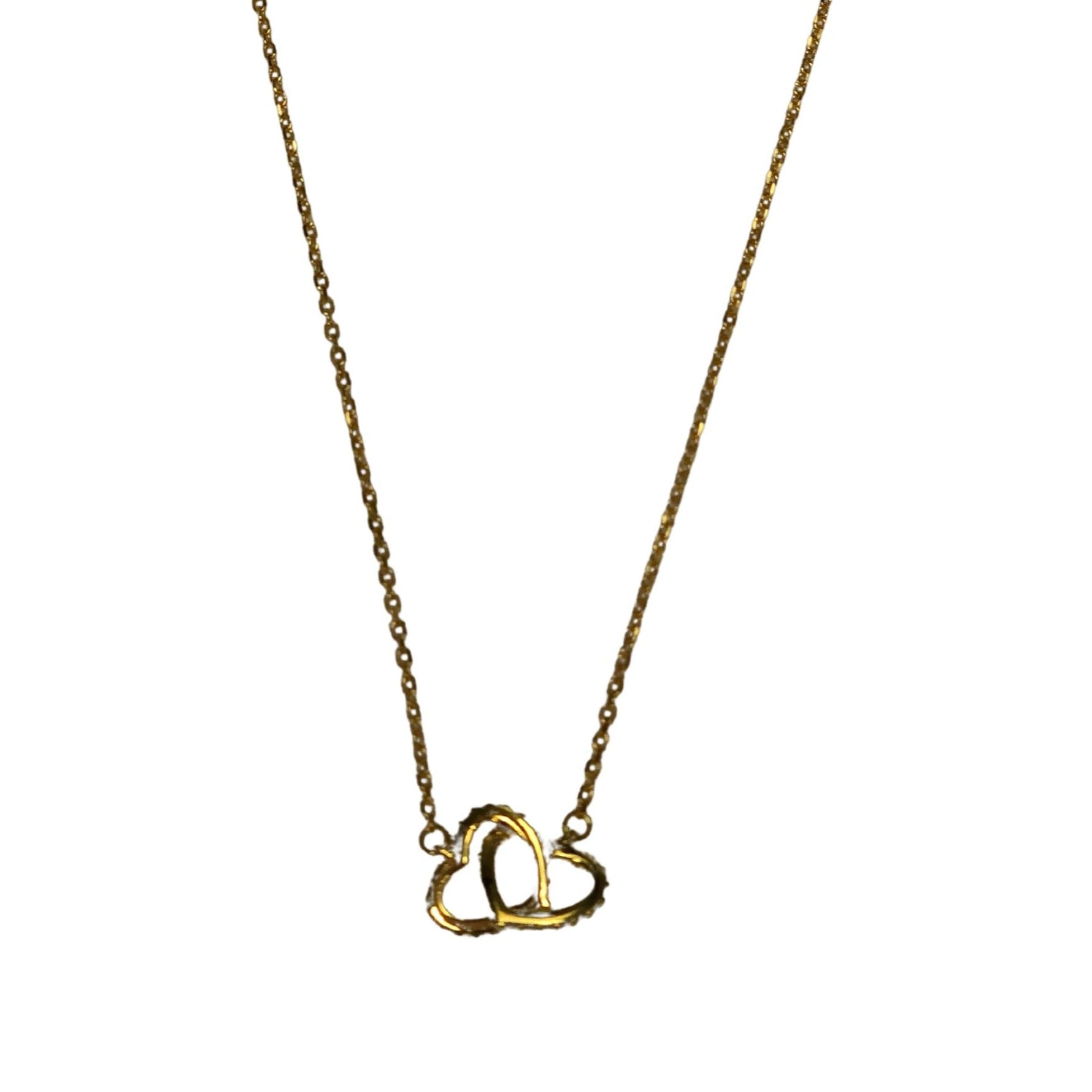 Fashion Women Dainty 18K Gold Tiny Heart Necklaces Pendant Choker Cute  Jewelry Geometric Interlocking Necklaces Handmade Simple Necklaces for  Girlfriend Gifts