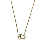 Dainty Interlocking Hearts Necklace Tiny 18k Gold Heart Pendant Necklaces for Women Dainty Gold Necklace Gifts for Her
