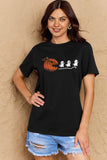 Halloween Ghost and Jack-O'-Lantern Graphic Cotton T-Shirt