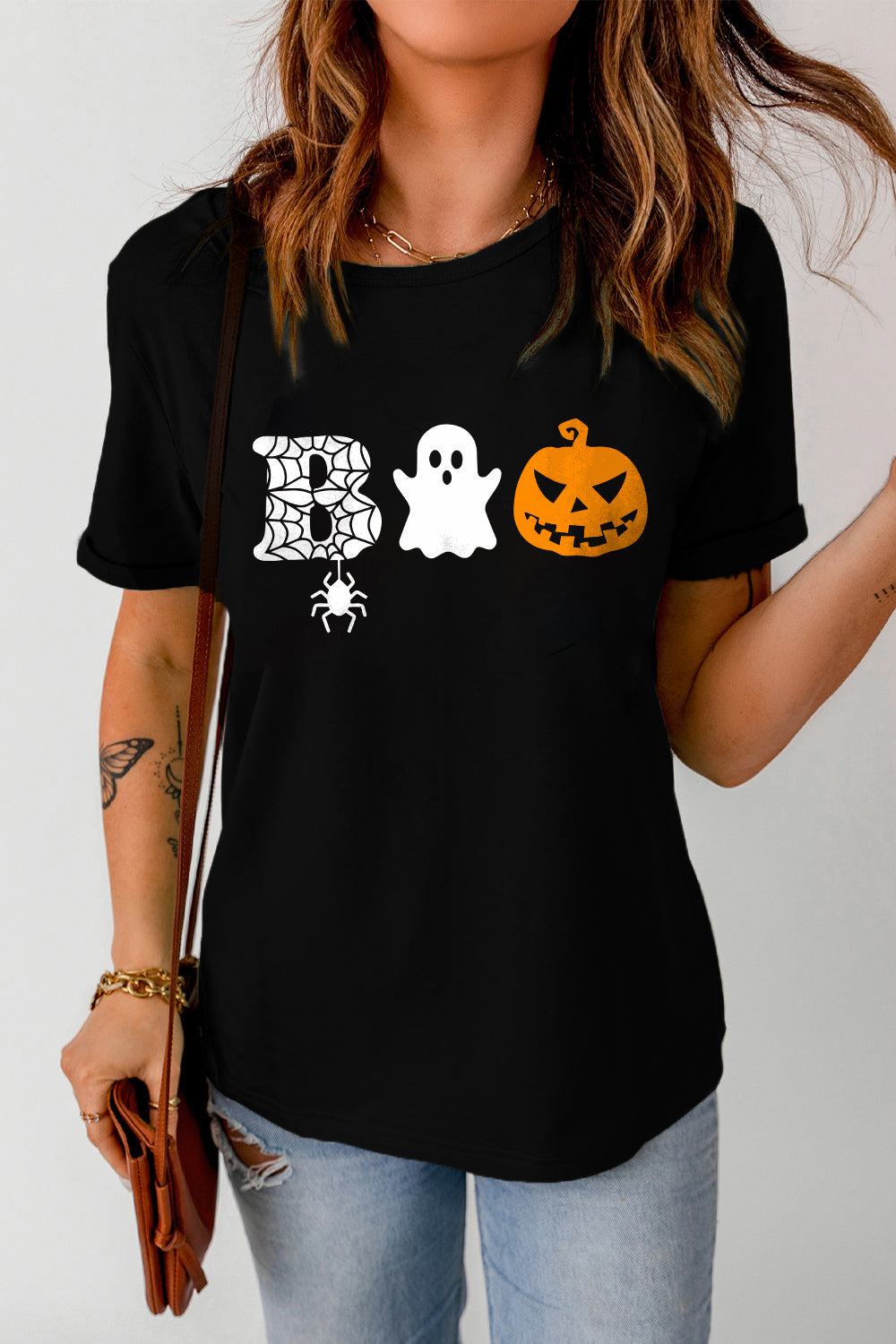 Halloween BOO Graphic T-Shirt, Fall Pumpkin Shirt