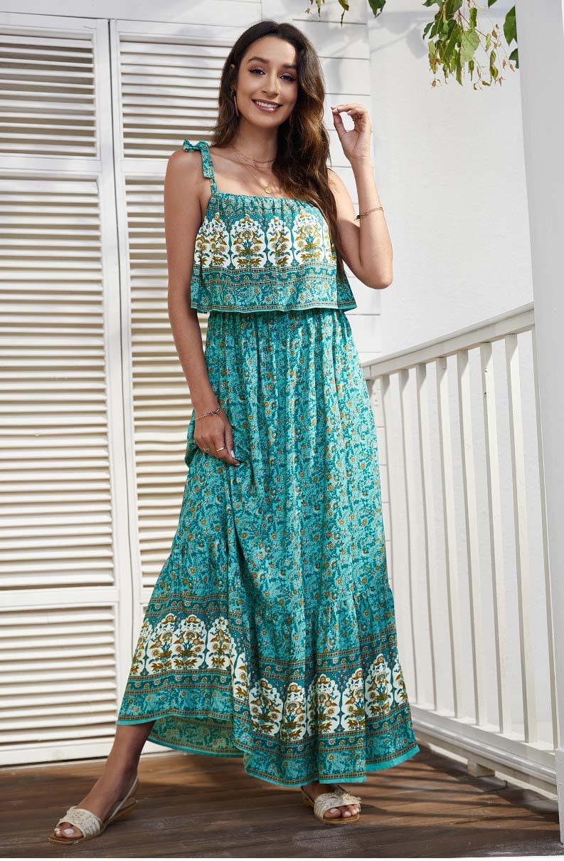 Beach Bohemian Vacation Maxi Dress  - Party Dresses  - Boho Dresses for Women - Long Dress