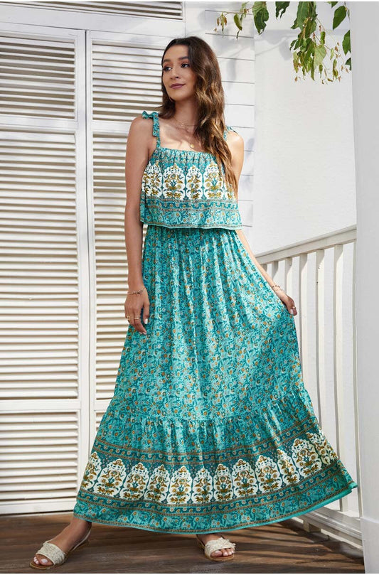 Beach Bohemian Vacation Maxi Dress  - Party Dresses  - Boho Dresses for Women - Long Dress