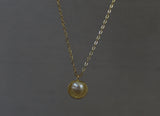 Dainty Gold Pearl Pendant Necklace 18k Gold Plated Delicate Tiny Pendant Necklace Simple Necklaces Everyday Jewelry for Women