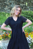Bohemian Tassel Lace Dress Spring and Summer Dress; Button Front Maxi Dress; Boho Dress;