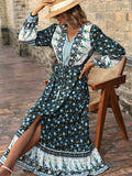 Bohemian Blue Maxi Dress - Boho Dresses for Women - Spring and Summer Dress for women