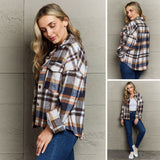 Plaid Shacket - Button Down Oversized Flannel Shirt Jacket - Fall Jacket