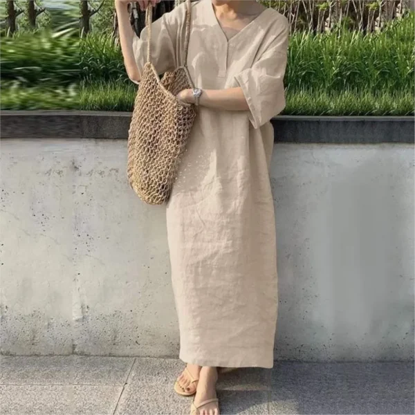 Brisbane Bohemian Cotton Linen Dress 1