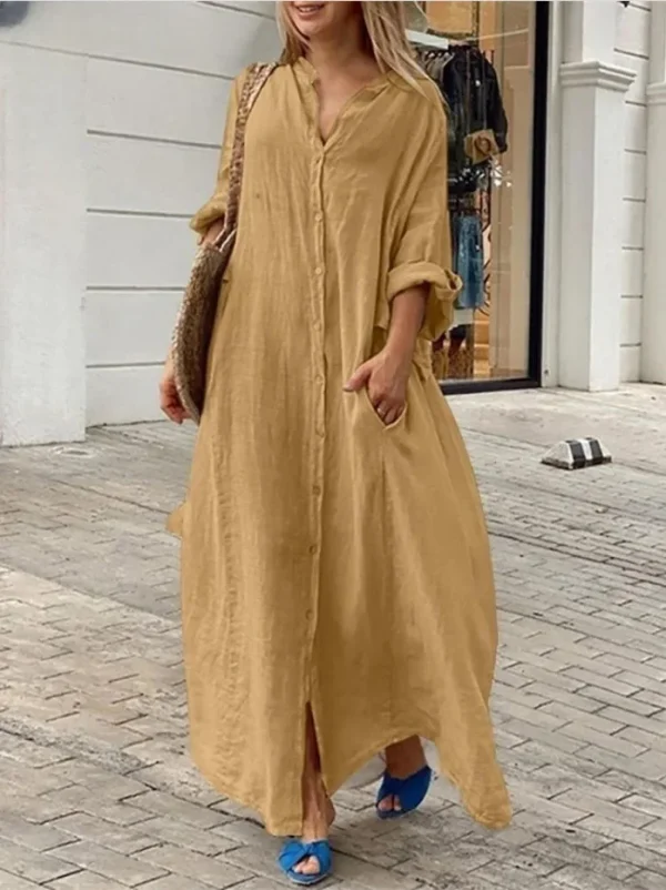 Sydney Cotton Linen Maxi Dress 3