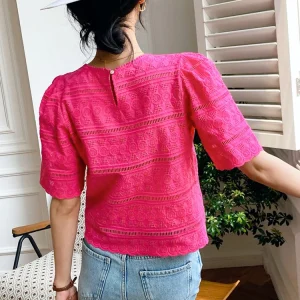 Embroidered Lace Cotton Blouse 6