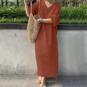 Brisbane Bohemian Cotton Linen Dress 3