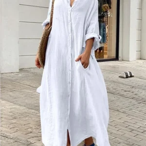 Sydney Cotton Linen Maxi Dress 2