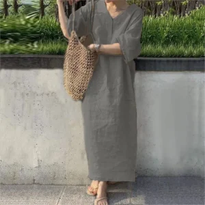 Brisbane Bohemian Cotton Linen Dress 5